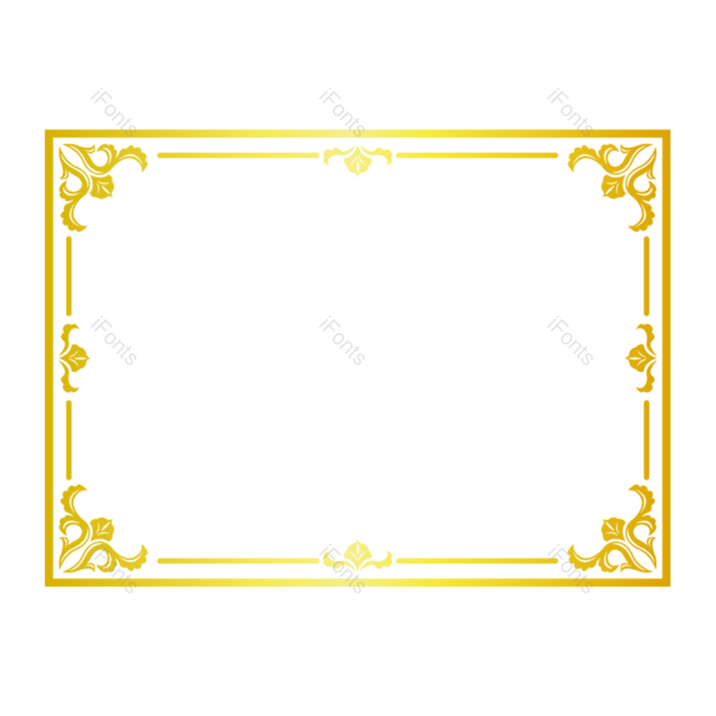 边框图片,欧式元素,花纹PNG,证书免抠素材